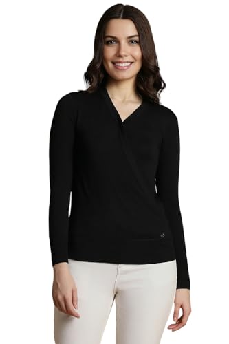 Allen Solly Women's Regular Fit Blouse (Black)