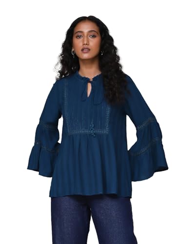 Aarke Ritu Kumar Teal Solid Top