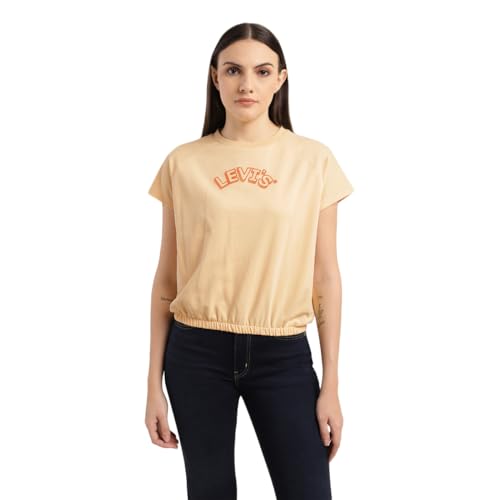 Levi's Women's Regular Fit T-Shirt (Beige)