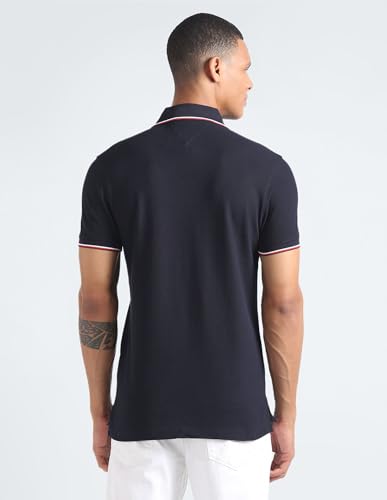 Tommy Hilfiger Men's Slim Fit T-Shirt (S24HMKT450_Blue XL)