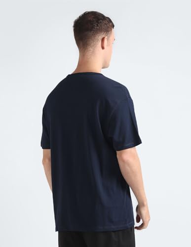 Tommy Hilfiger Men's Regular Fit T-Shirt (S24JMKT164_Blue XL)