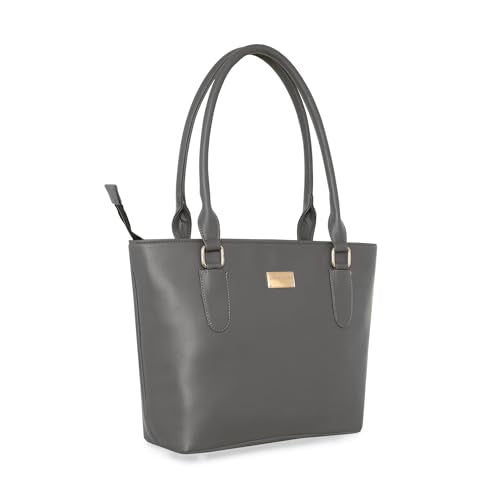 Pierre Cardin Tote Bag For Women | Spacious Compartment With Zipper | PU Leather Handheld Bag For Ladies, Grey