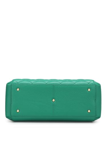 Da Milano Genuine Leather Green Satchel (00511A) (Medium)