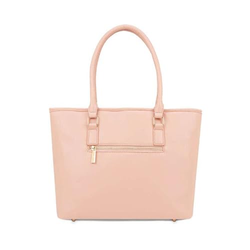 Lavie Dia Sherry Synthetic leather Zipper Closure Women's Tote Handbag (PINK, LARGE)