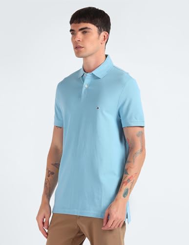 Tommy Hilfiger Men's Regular Fit T-Shirt (S24HMKT225_Blue L)