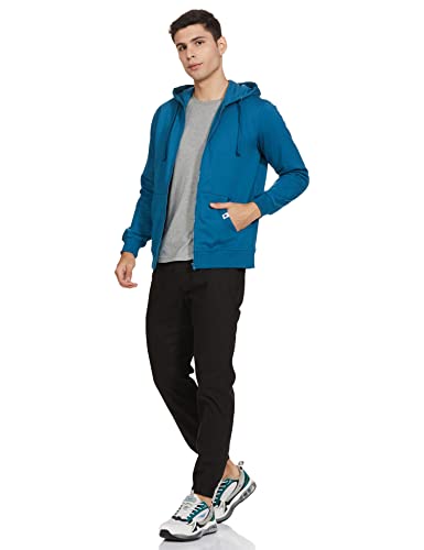 Amazon Brand - Symbol Men's Regular Cotton Blend Hooded Neck Sweatshirt (SY-A22-SW-19_Fog Teal_XL_Fog Teal_XL)