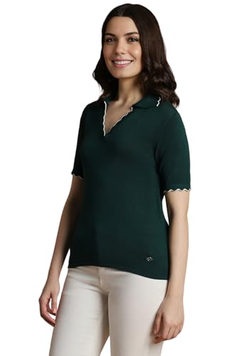 Allen Solly Women's Regular Fit Blouse (Green)