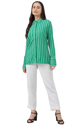 Allen Solly Women's Regular Fit Shirt (Green)