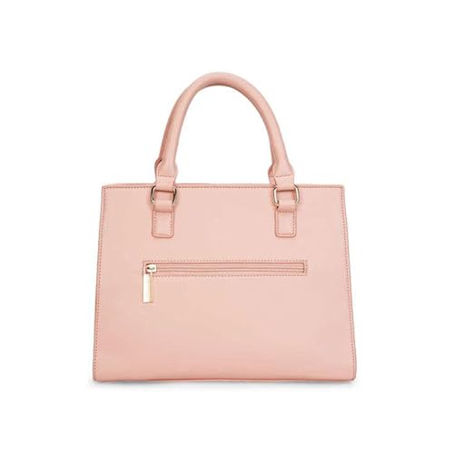 Lavie Stud Shelly Synthetic leather Zipper Closure Women's Satchel Handbag (PINK, MEDIUM)