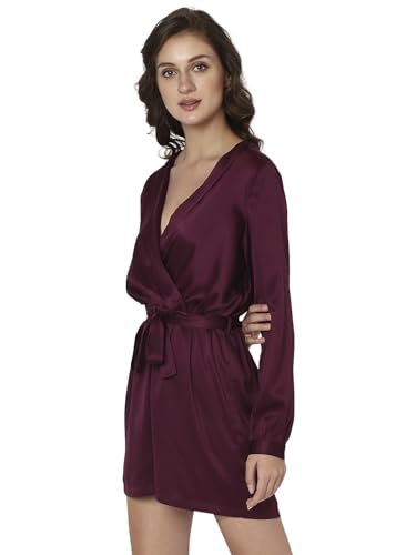 VERO MODA Women's Polyester A-Line Mid-Thigh Length Dress (Pickled Beet)