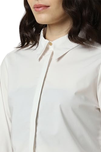 Allen Solly Women's Regular Fit Shirt (White)