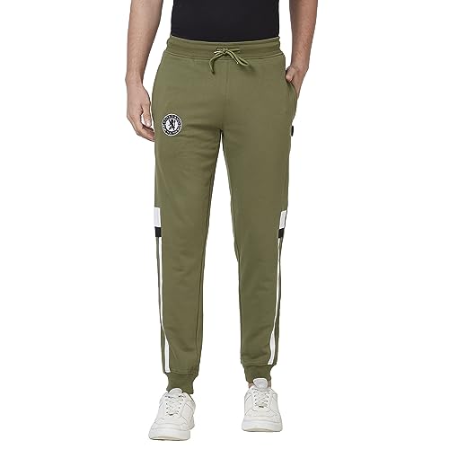 Giordano Men's Mid-Rise Slim Fit Joggers - Olive