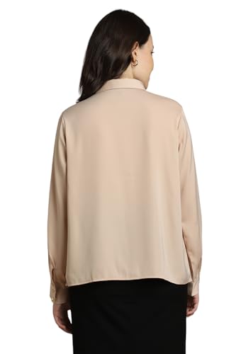 Allen Solly Women's Regular Fit Shirt (Beige)