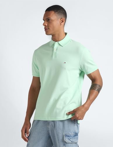 Tommy Hilfiger Men's Classic Fit T-Shirt (S24HMKT606_Green XL)