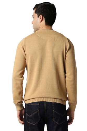 Van Heusen Men's Cotton Casual Sweater (VSSWURGP120695_Beige