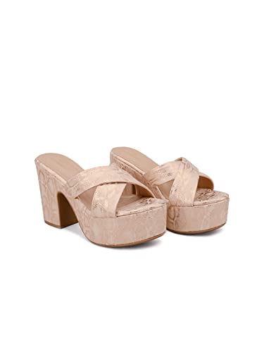 pelle albero Rose Gold Textured Block with Tassels PA-MS-1003_ROSE GOLD