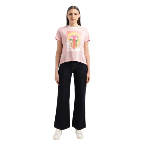 Levi's Women's Regular Fit T-Shirt (Pink)