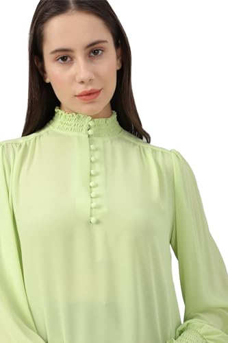 Allen Solly Women's Regular Fit Shirt (Green)