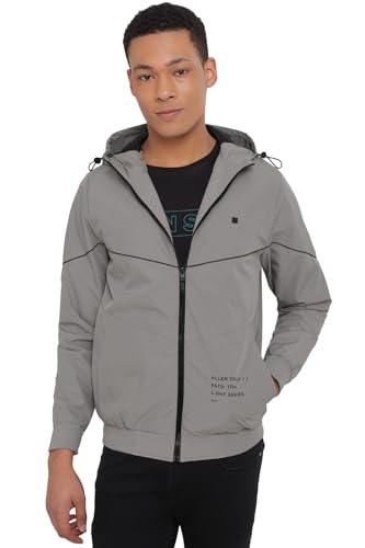 Allen Solly Men's A-Line Coat (ASJKLJBOFD57658_Grey_S