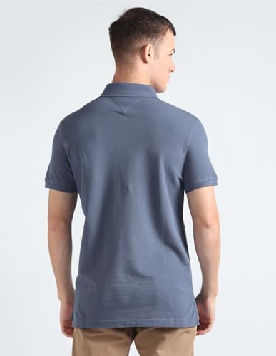 Tommy Hilfiger Men's Slim Fit T-Shirt (S24HMKT233_Blue M)
