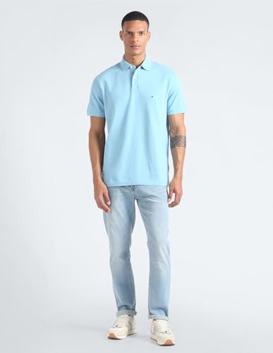 Tommy Hilfiger Men's Classic Fit T-Shirt (S24HMKT605_Blue L)