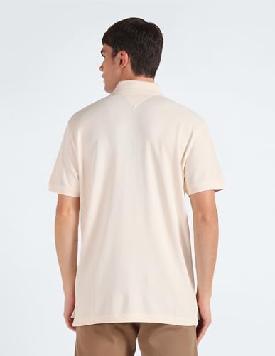 Tommy Hilfiger Men's Classic Fit T-Shirt (S24HMKT156_Off White S)