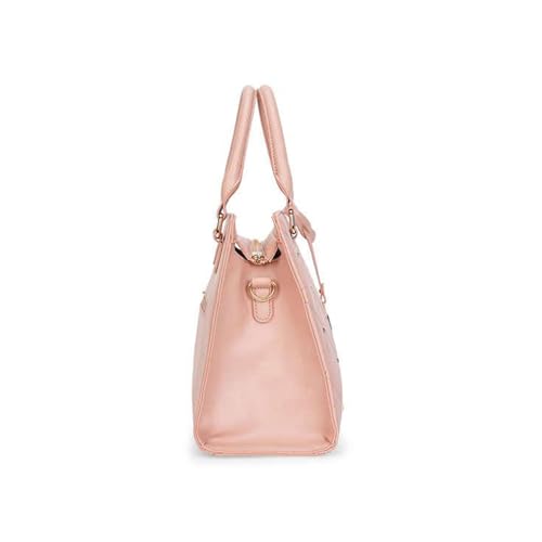 Lavie Stud Shelly Synthetic leather Zipper Closure Women's Satchel Handbag (PINK, MEDIUM)