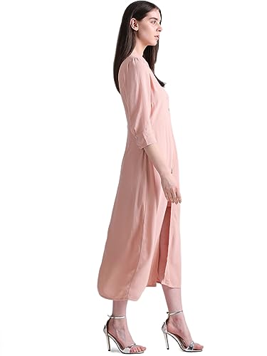 Only Women's Maxi Length Viscose A-Line Pink Dress