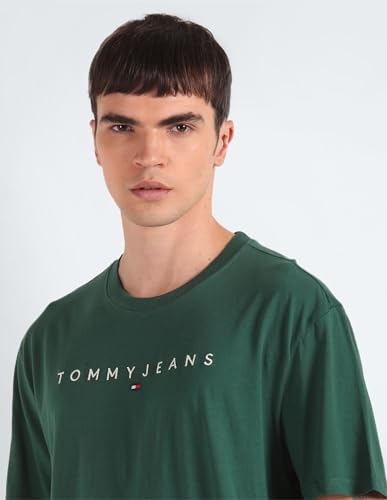 Tommy Hilfiger Men's Regular Fit T-Shirt (S24JMKT045_Green S)