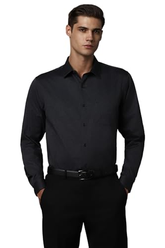 Allen Solly Men's Slim Fit Shirt (ASSFCUSPF847341_Black