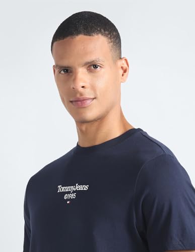 Tommy Hilfiger Men's Slim Fit T-Shirt (S24JMKT139_Blue L)