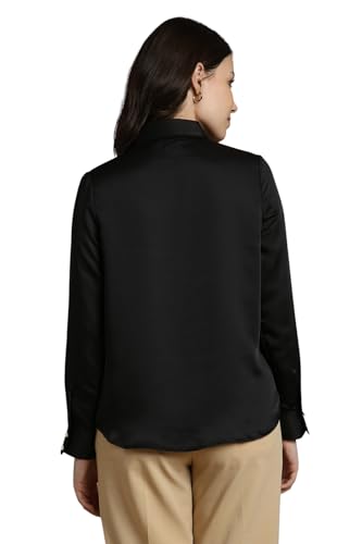 Allen Solly Women's Regular Fit Shirt (Black)