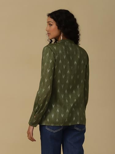 Aarke Ritu Kumar Green Yarn Dyed Shirt