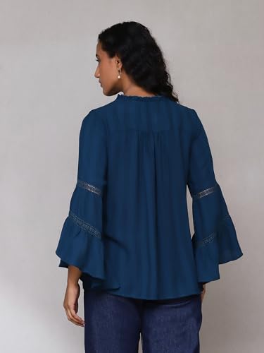 Aarke Ritu Kumar Teal Solid Top