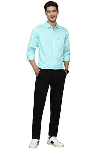 Allen Solly Men's Slim Fit Shirt (ASSFQSPFZ35409_Blue