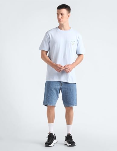 Tommy Hilfiger Men's Regular Fit T-Shirt (S24JMKT075_Blue S)