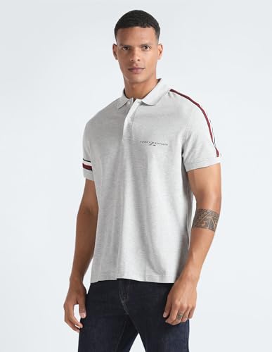 Tommy Hilfiger Men's Regular Fit T-Shirt (S24HMKT528_Grey M)