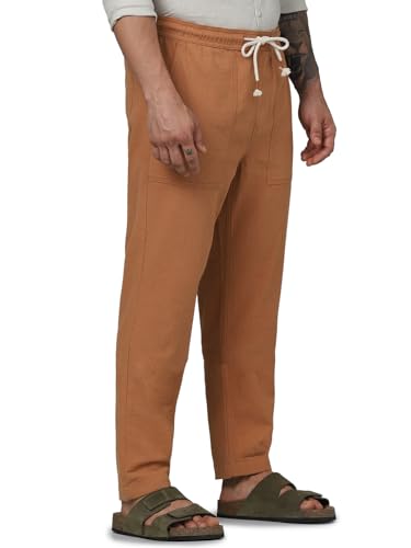 Celio Men Red Solid Loose Fit Cotton Fashion Jog Trousers (8905550138833, Red, 33)