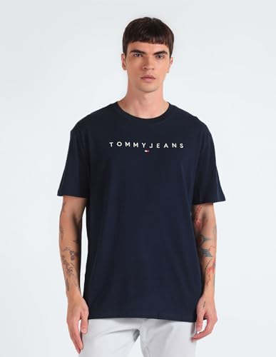 Tommy Hilfiger Men's Regular Fit T-Shirt (S24JMKT328_Blue XL)
