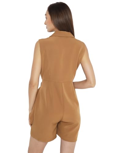 VERO MODA Women's Polyester Modern Mid-Thigh Length Dress (Indian Tan)