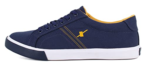 Sparx Men  Navy Blue Golden Yellow Casual Shoes