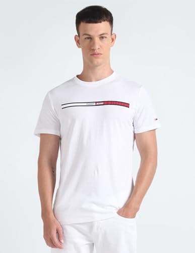 Tommy Hilfiger Men's Regular Fit T-Shirt (S24JMKT131_White XL)