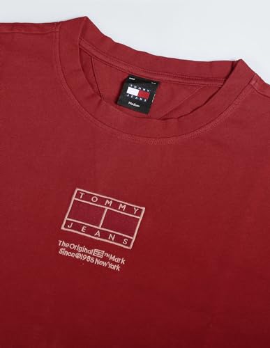 Tommy Hilfiger Men's Regular Fit T-Shirt (S24JMKT007_Red XL)