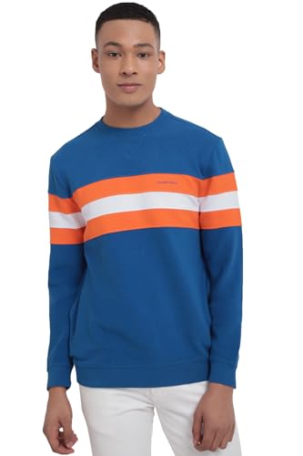 Allen Solly Men Blue Crew Neck Full Sleeves Casual Sweatshirt