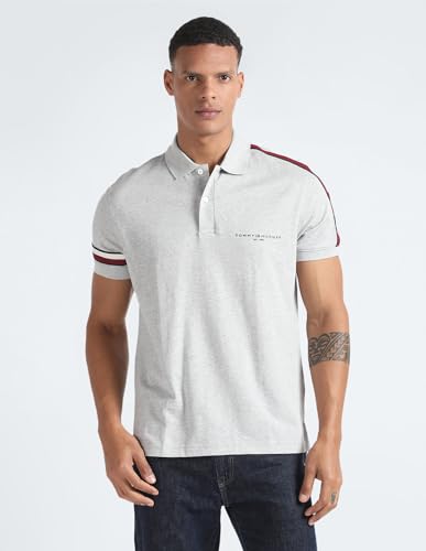 Tommy Hilfiger Men's Regular Fit T-Shirt (S24HMKT528_Grey M)