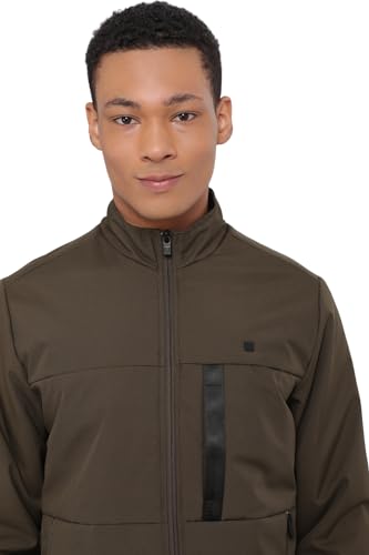 Allen Solly Men's A-Line Coat (ASJKHJBOFF02520_Brown