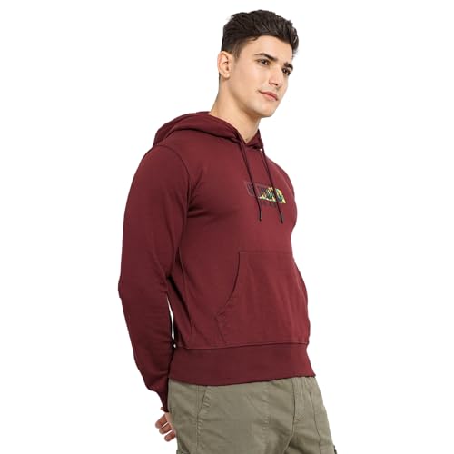 Celio Men Demon Slayer Graphic Burgundy Regular Sweatshirt