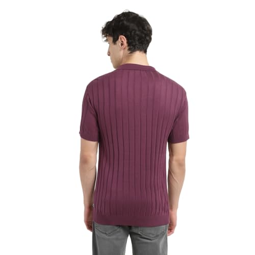 Levi's Men's Cotton Casual Sweater (A6853-0002_Purple
