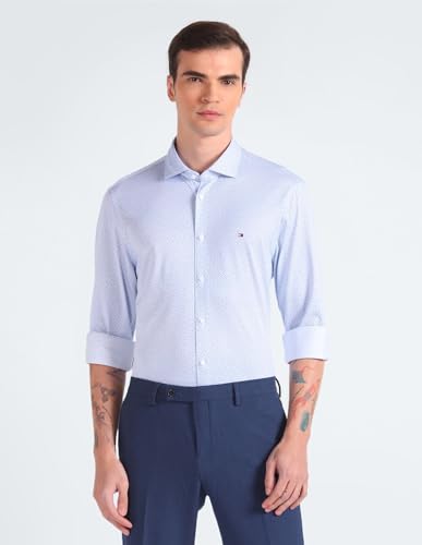 Tommy Hilfiger Men's Slim Fit Shirt (S24HMWT013_Blue M)