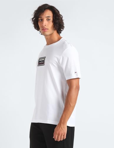 Tommy Hilfiger Men's Regular Fit T-Shirt (S24HMKT276_White M)